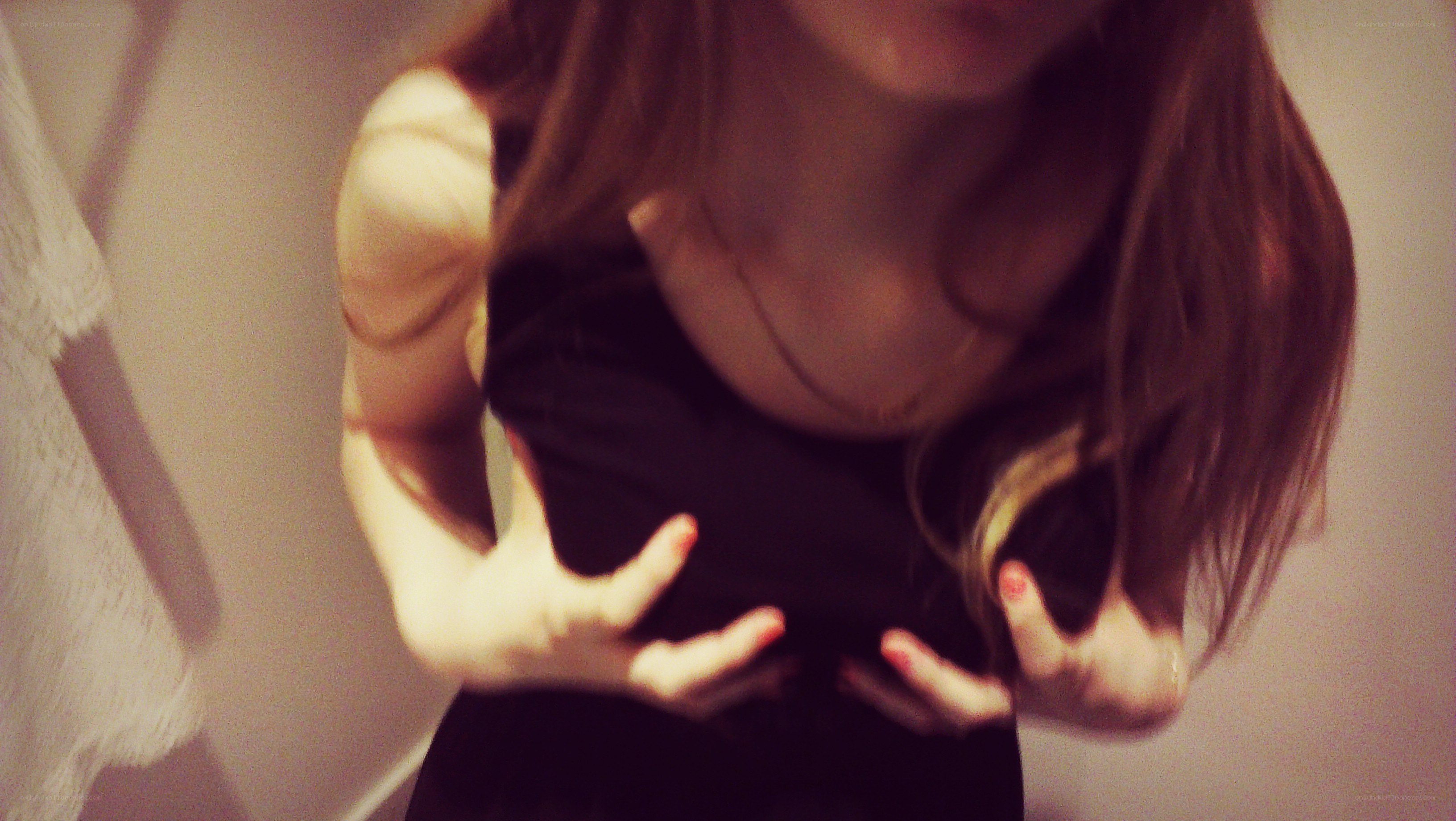 person in black top