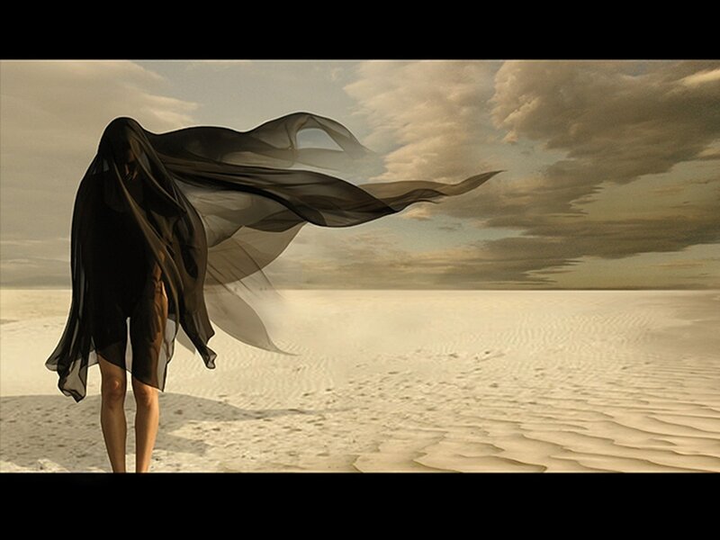 Person in Black Veil — Dramatic