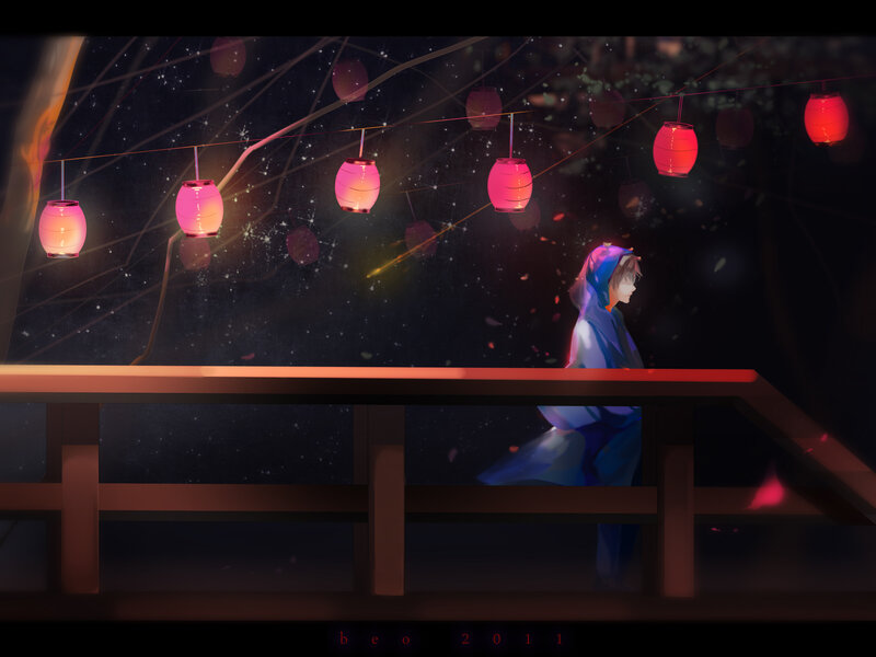 Person in Blue Cloak
