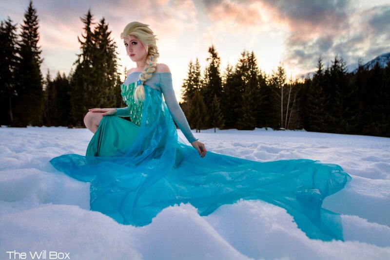 Person in Blue Dress — Dramatic