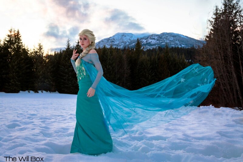 Person in Blue Dress — Dramatic, Winter