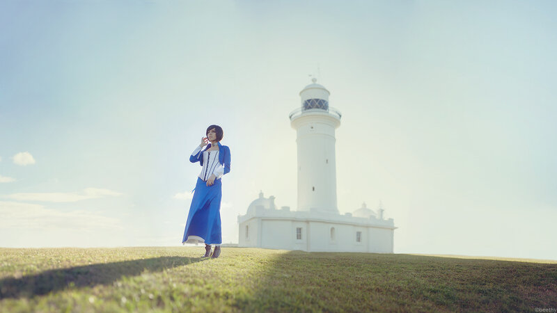 Person in Blue Dress — Serene