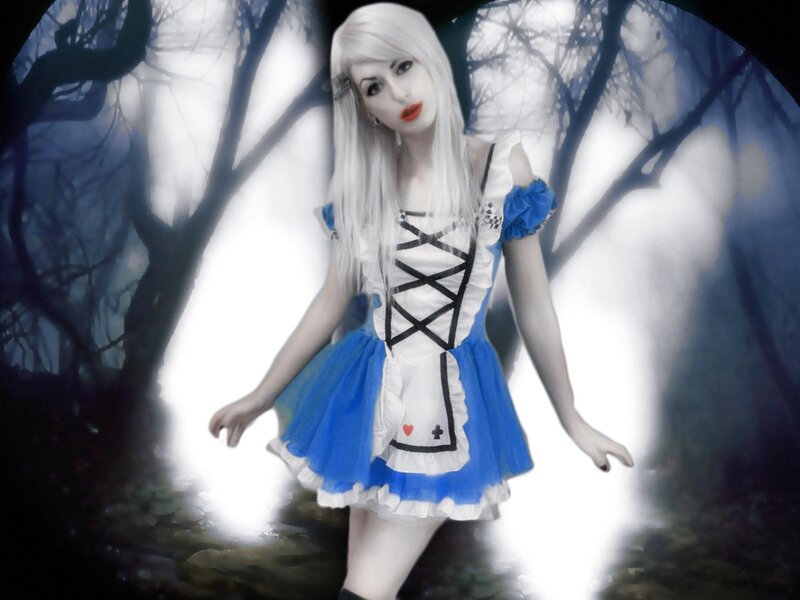 Person in Blue Dress