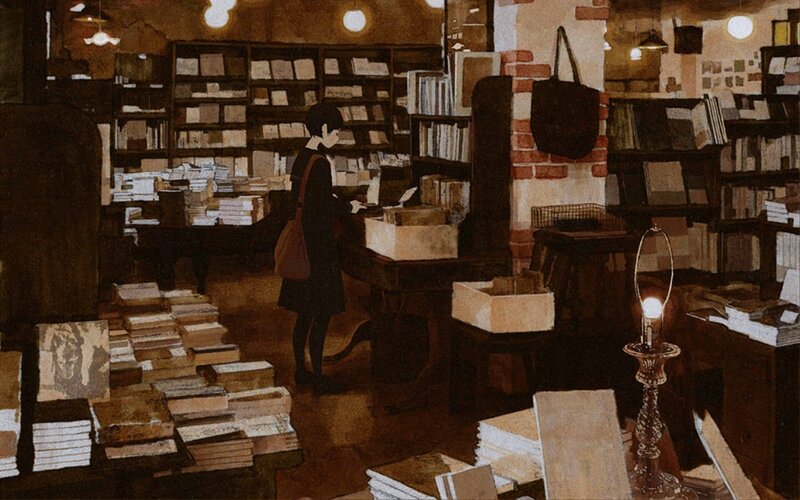 Person in Bookstore
