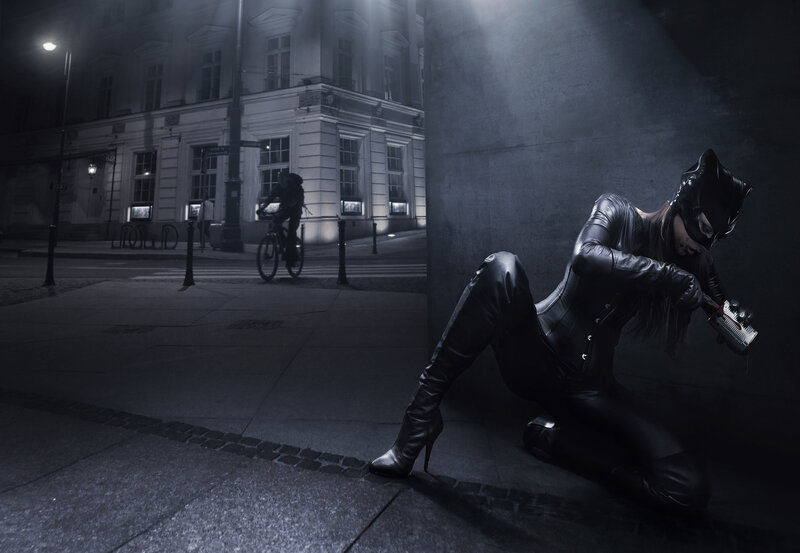 Person in Cat Costume — Black, Dramatic