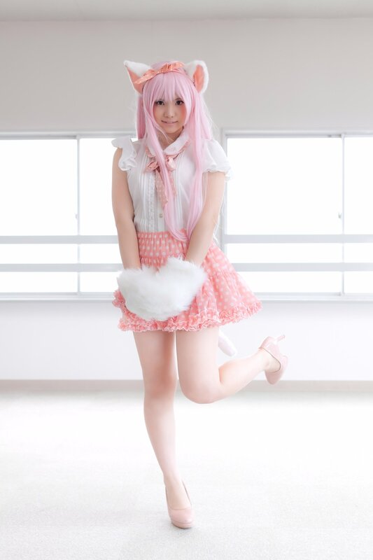 Person in Cat Costume — Pink, Playful