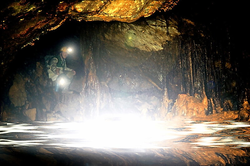 Person in Cave — Black
