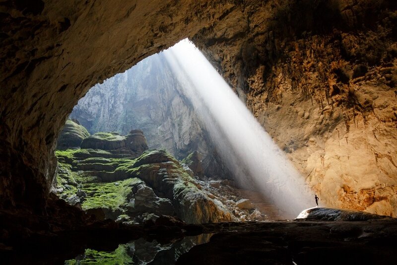 Person in Cave — Brown, Dramatic, Afternoon