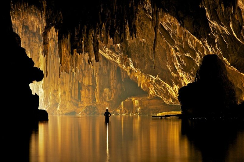 Person in Cave Water