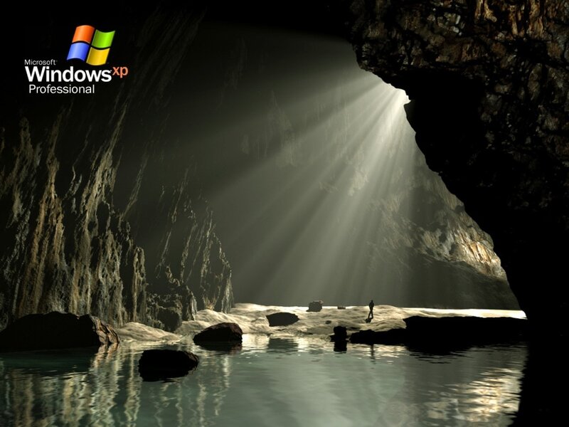Person in Cave with Light