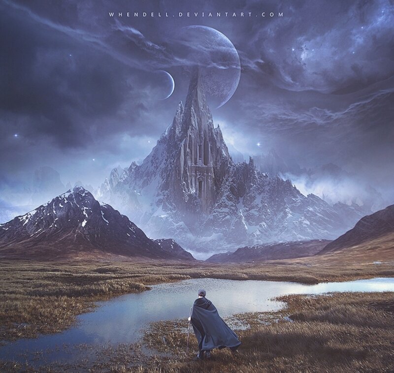Person in Cloak — Blue