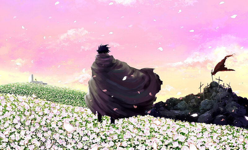 Person in Cloak Standing