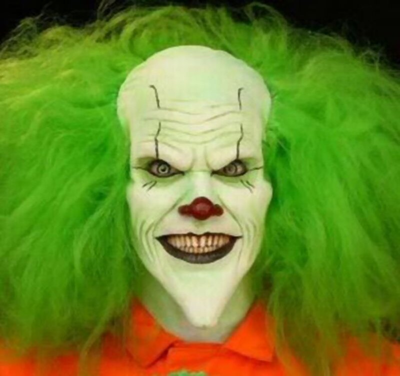 Person in Clown Makeup — Green
