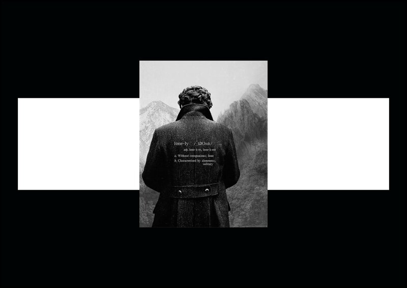 Person in Coat Facing Mountains