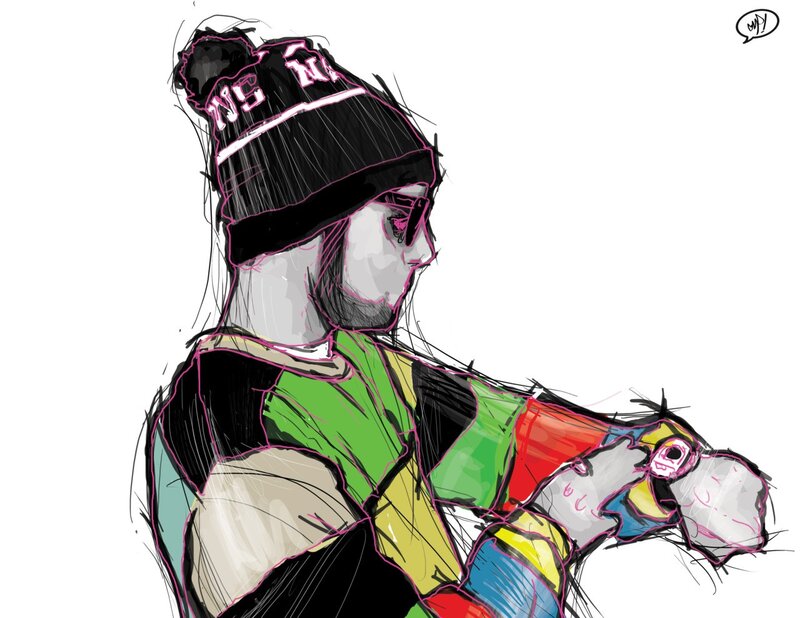 person in colorful clothing