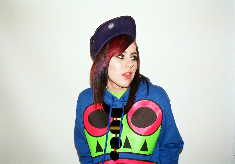 person in colorful hoodie