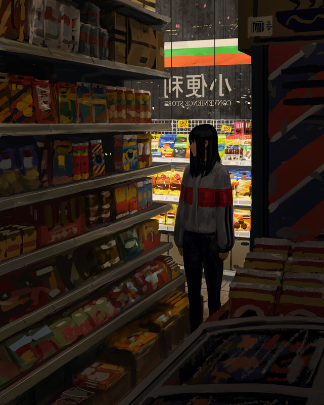 Person in Convenience Store