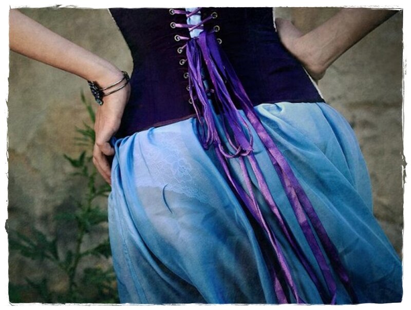 Person in Corset and Skirt