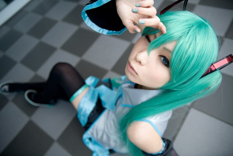 Person in Cosplay Costume — Cyan, Calm