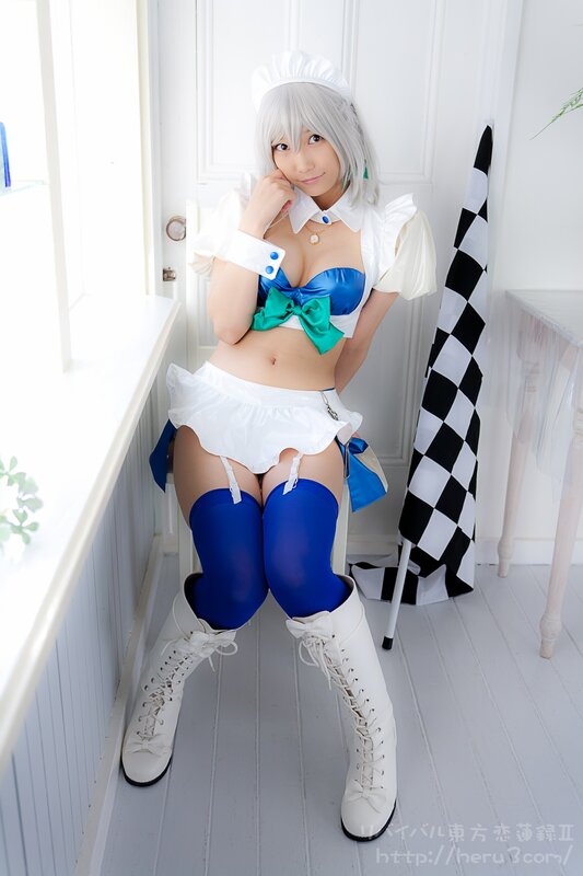 Person in Cosplay Outfit — White, Playful, Photograph, White Hat