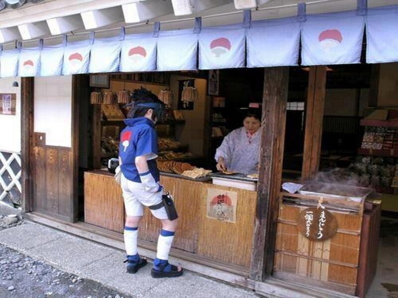 Person in Costume at Stall