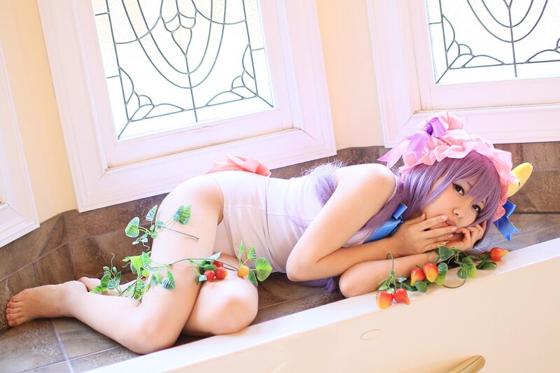 Person in Costume on Floor — Pink