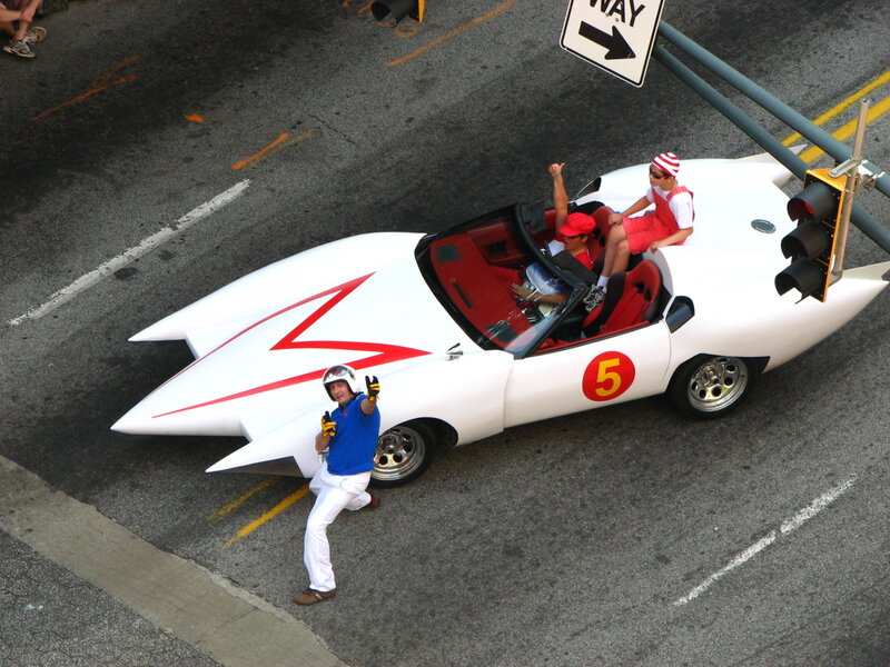 Person in Costume with Car