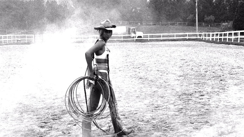 Person in Cowboy Hat — Black