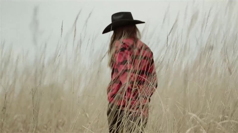 Person in Cowboy Hat — Red