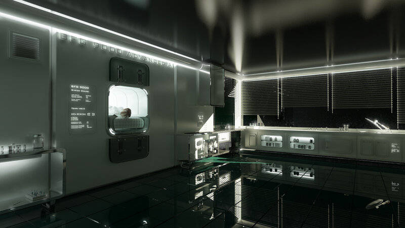 Person in Cryo Pod — Black, Dark