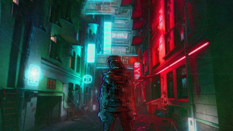 Person in Cyberpunk Armor