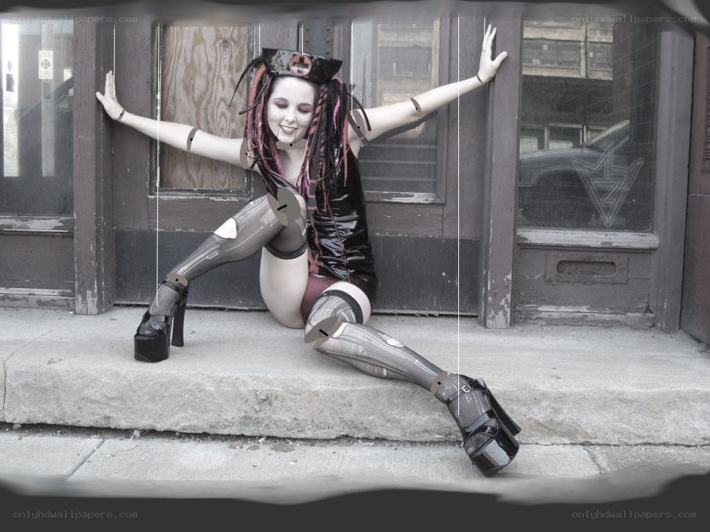 person in cyberpunk costume