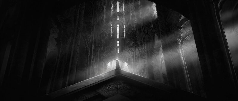 Person in Dark Cathedral