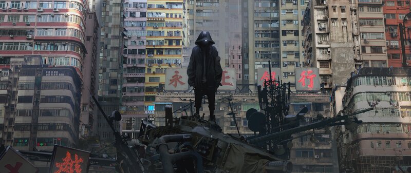 Person in Dark Cloak — Gray, Dramatic