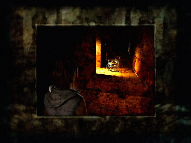 person in dark corridor