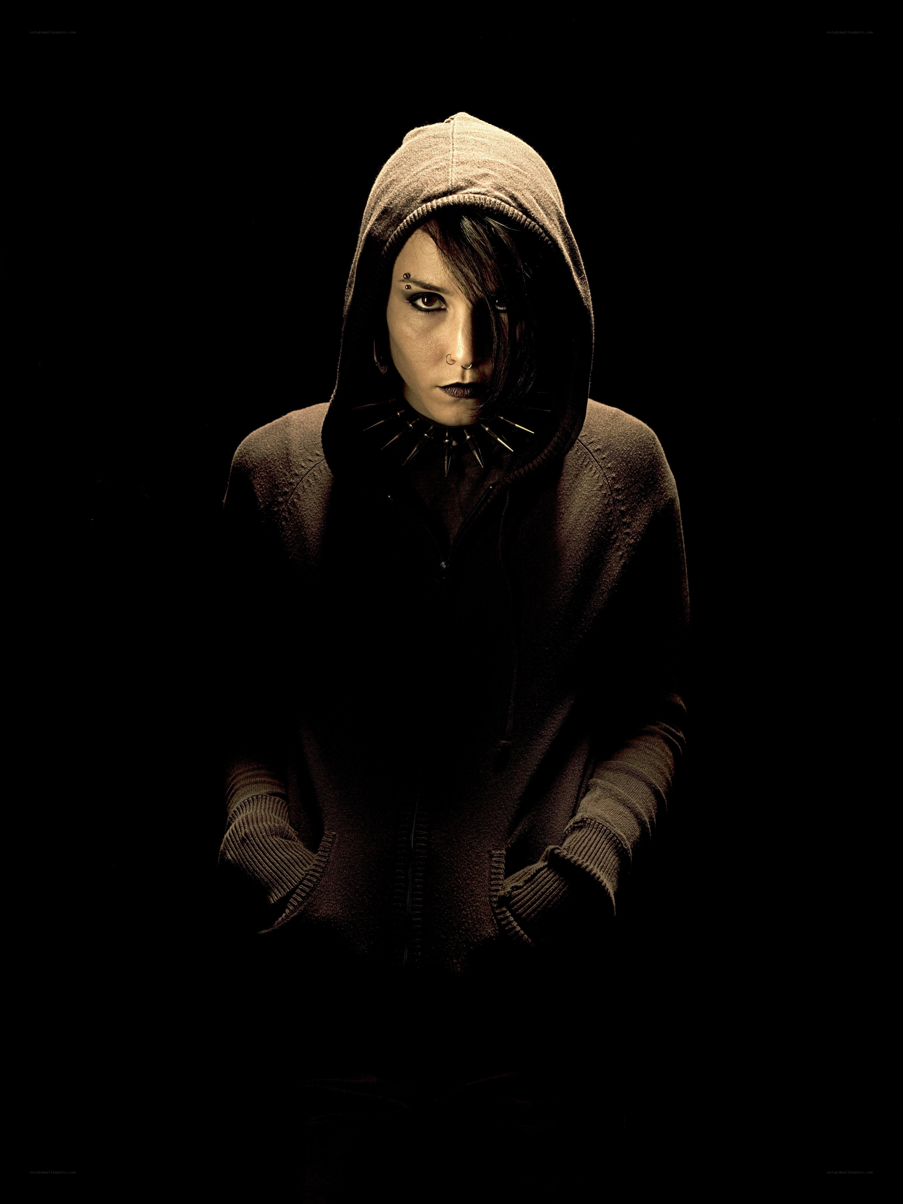 person in dark hoodie