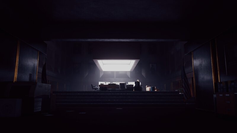 Person in Dark Room — Black, Dramatic, Night, 3d Render