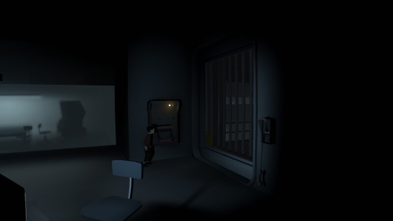 Person in Dark Room — Black, Night, 3d Render