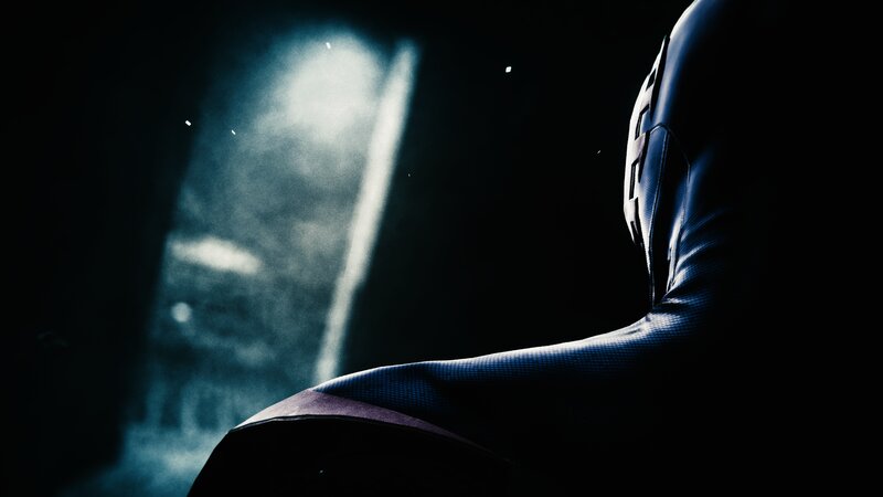 Person in Dark Suit — Black, Dramatic, Night