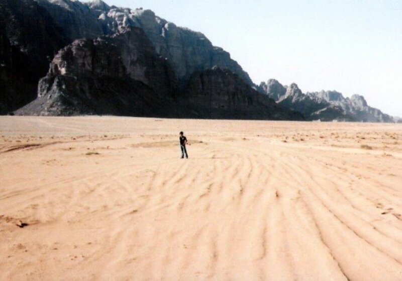 Person in desert landscape