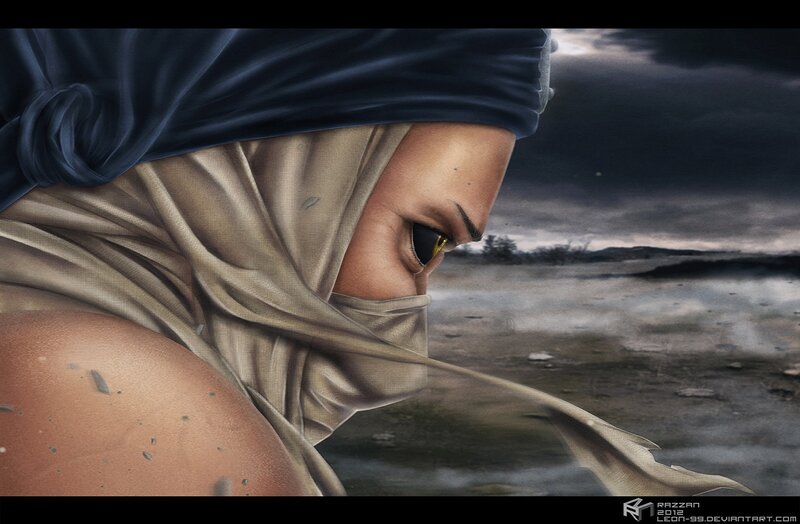 Person in Desert Landscape — Brown, Dramatic