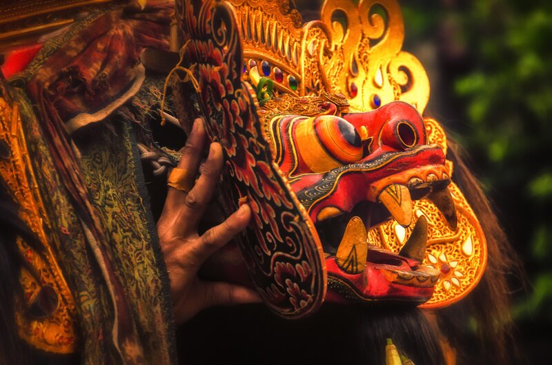 Person in Dragon Mask