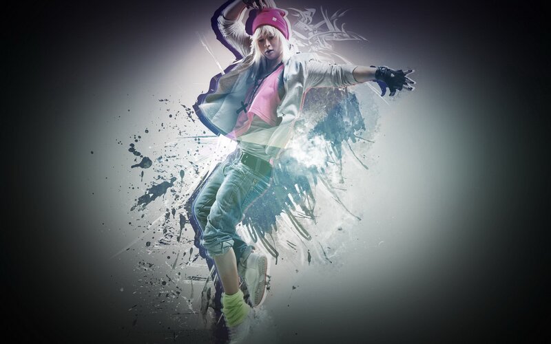 Person in Dynamic Pose — White