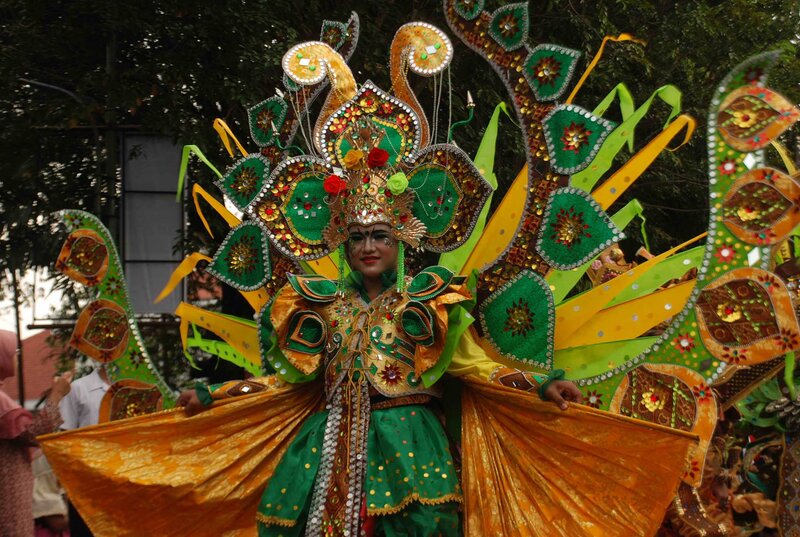 Person in Elaborate Costume — Green