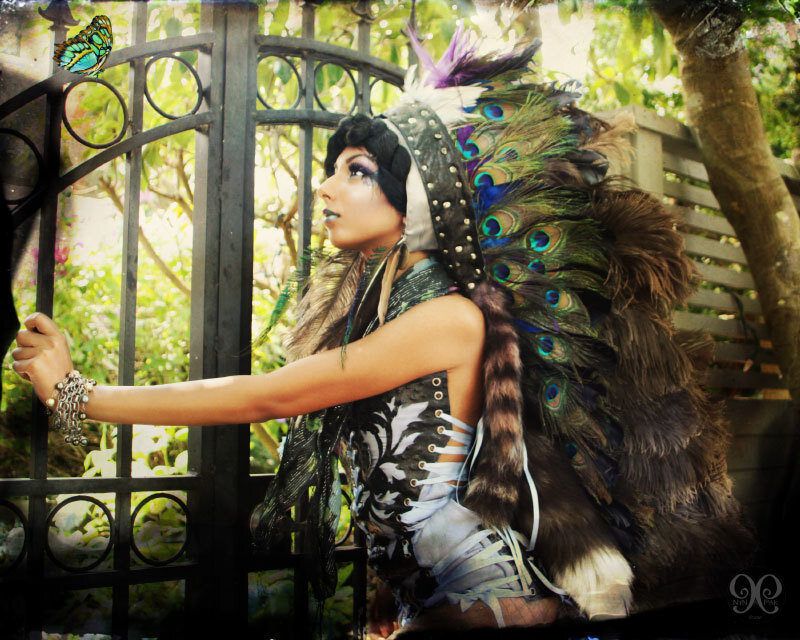 Person in Feathered Costume