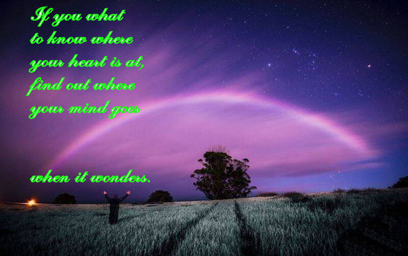 Person in Field at Night — Purple