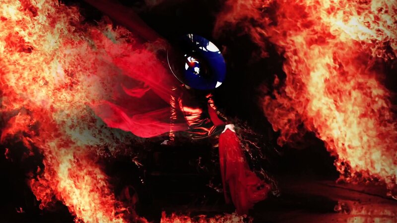 Person in Flames — Red