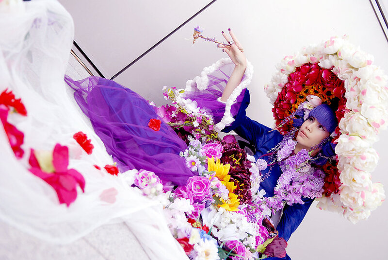 Person in Floral Costume