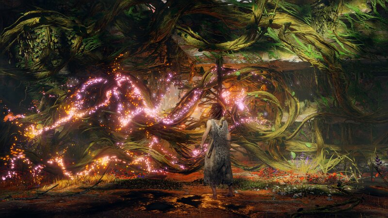 Person in Forest — Green, Mystical, 3d Render