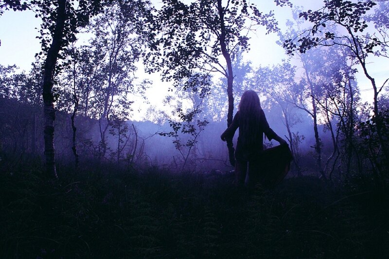 Person in Forest — Purple